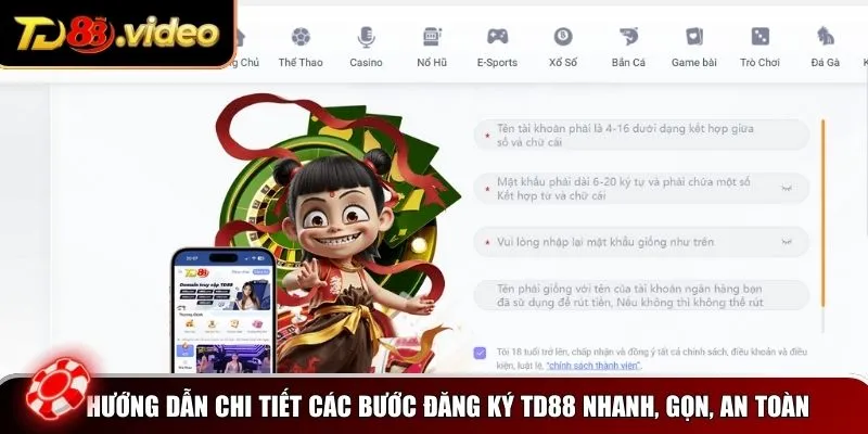 Hướng dẫn chi tiết cách đăng ký TD88 nhanh, gọn, an toàn