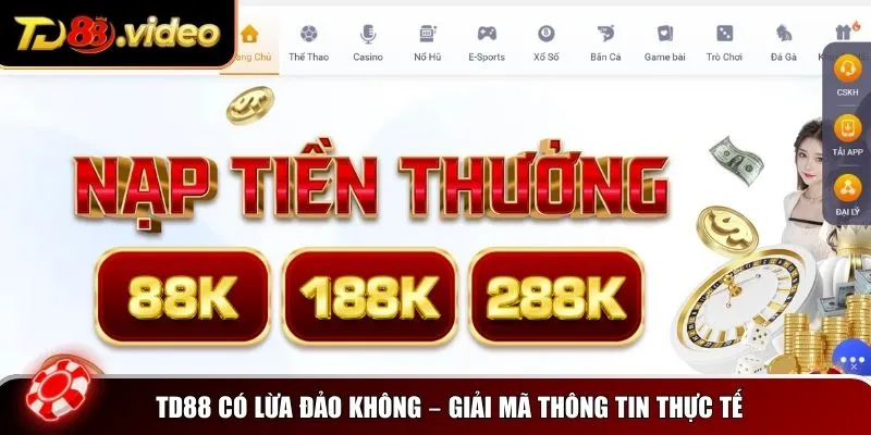 TD88 có lừa đảo không – giải mã thông tin thực tế
