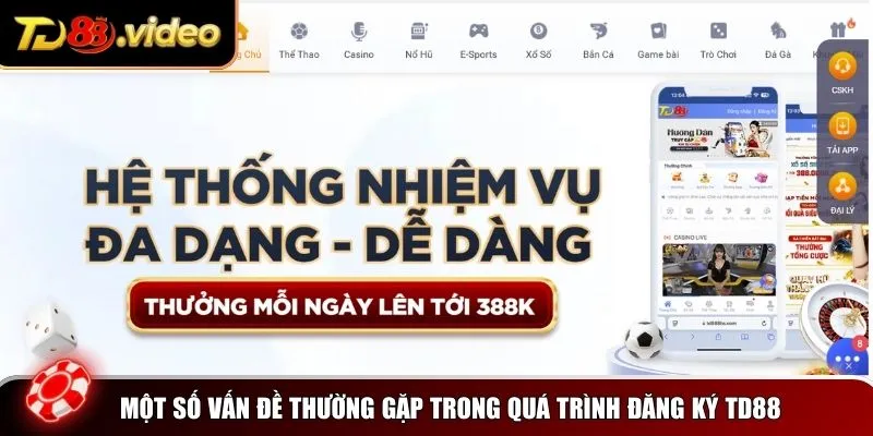 Một số vấn đề thường gặp trong quá trình đăng ký TD88